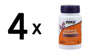 4 x Now Foods Lutein and Zeaxanthin (60)