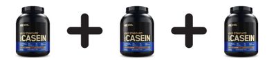 3 x Optimum Nutrition 100% Casein Gold Standard (1818g) Creamy Vanilla