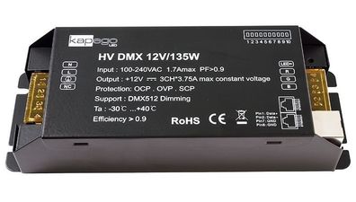 Deko Light HV DMX 12V/135W Netzgerät schwarz