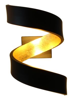 Luce Design Helix LED Wandleuchte gold, schwarz 300lm 3000K 13x17x10cm