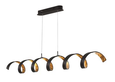 Luce Design Helix LED Hängeleuchte gold, schwarz 1800lm 3000K 125cm dimmbar