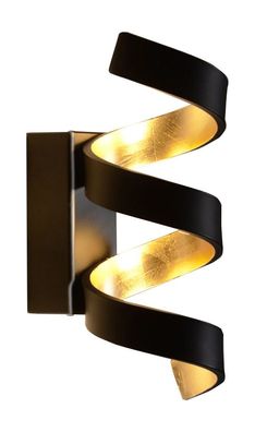 Luce Design Helix LED Wandleuchte gold, schwarz 450lm 3000K 15x26x13cm