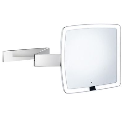 Smedbo Outline Kosmetikspiegel berührungslos mit LED-Beleuchtung PMMA eckig 2-fach sc