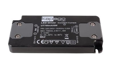 Deko Light Flat Power Supply 700mA 6W Netzgerät schwarz, dunkelgrau