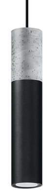 Sollux Borgio 1 Hängelampe schwarz, grau GU10 dimmbar 8x8x105cm