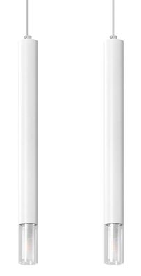 Sollux Wezyr 2 Hängelampe weiß 2x G9 dimmbar 30x6x120cm