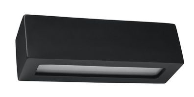 Sollux Vega Wandlampe schwarz E27 dimmbar 32,5x9,5x9,5cm