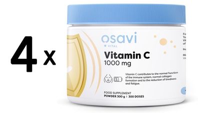 4 x Vitamin C, 1000mg - 300g