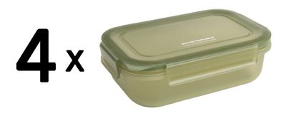 4 x Food Storage Container, Dusky Green - 800 ml.