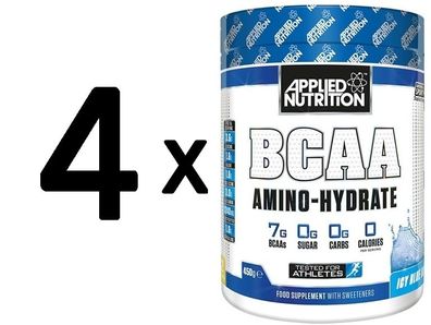 4 x BCAA Amino-Hydrate, Icy Blue Raz - 450g
