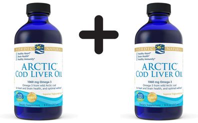 2 x Arctic Cod Liver Oil, 1060mg Unflavored - 237 ml.