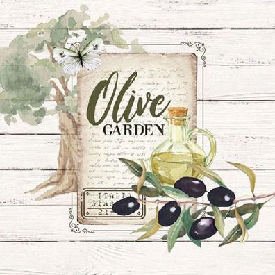 Servietten Olive Garden 33x33, 20 Stück 20 St