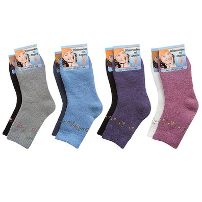 Damen Socken Angora Wolle warm weich Winter Komfort soft Thermo Größe 35-38 39-42