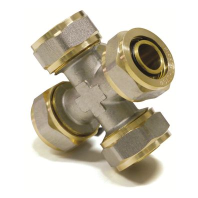 Pipetec Klemmring Schraubfitting Kreuz-T-Stück 20x2 mm Mehrschicht-Verbundrohr