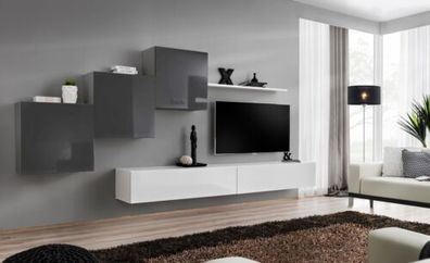 Luxus Wohnzimmer Wohnwand TV Ständer Einrichtung Moderne Wandregal Design