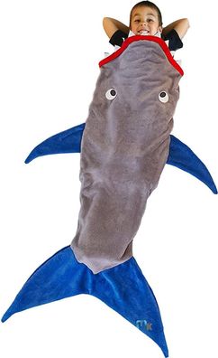 Shark Blanket Mermaid Tail Shark Schlafsäcke Gemütlich Warm (Hai)