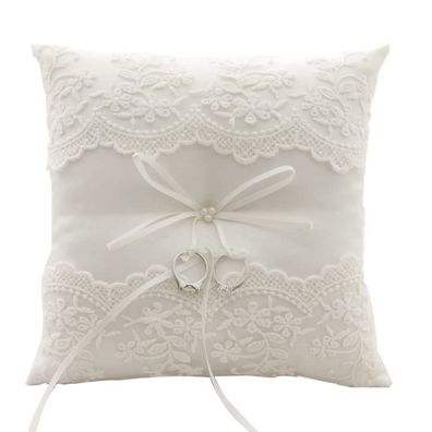 Hochzeit Ringkissen, Ehering-Kissen mit Satinband, for für Ringträger
