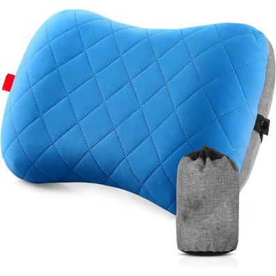 Hikenture inflatable camping travel pillow with removable cushion cover,