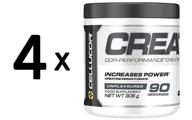 4 x Cor-Performance Creatine, Unflavored - 306g