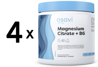 4 x Magnesium Citrate + B6 - 250g
