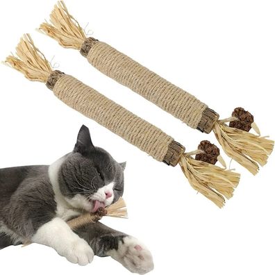 Katzenminze Sticks für Katzen, Matatabi Katze Kauspielzeug, Katze Sticks