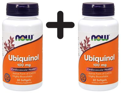 2 x Ubiquinol, 100mg - 60 softgels