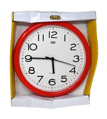 Trevi 3301 - Design-Wanduhr mit Quarzwerk - Kein Ticken - 25cm Durchmesser Uhr