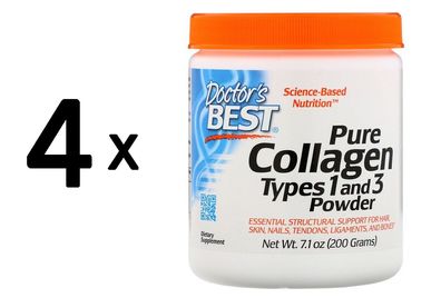 4 x Best Collagen Types 1 & 3, Powder - 200g