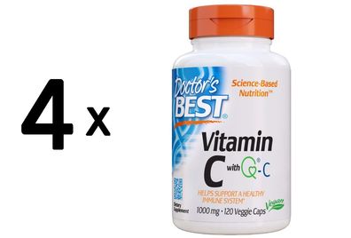 4 x Best Vitamin C with Quali-C, 1000mg - 120 vcaps