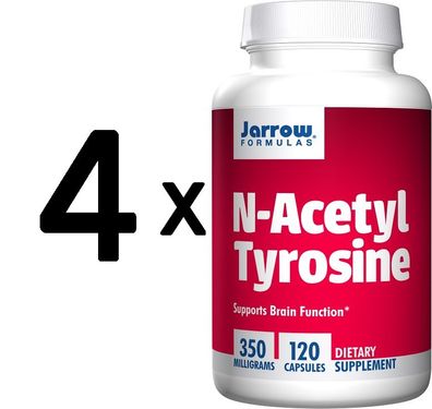 4 x N-Acetyl Tyrosine, 350mg - 120 caps