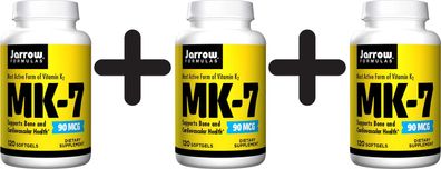 3 x Vitamin K2 MK-7, 90mcg - 120 softgels