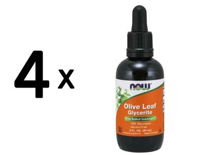 4 x Olive Leaf Glycerite - 60 ml.
