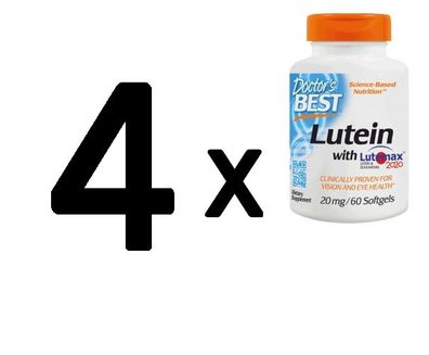 4 x Lutein with Lutemax - 60 softgels