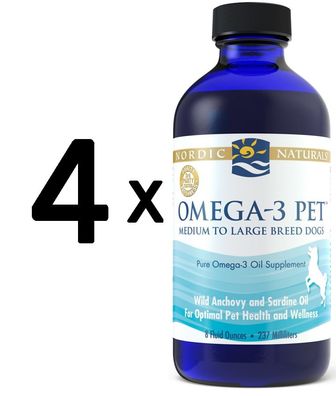 4 x Omega-3 Pet - 237 ml.