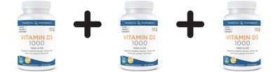 3 x Nordic Vitamin D3, 1000 IU - 120 softgels