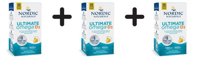 3 x Ultimate Omega-D3, 1280mg Lemon - 60 solfgels