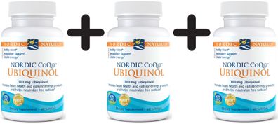 3 x Nordic CoQ10 Ubiquinol, 100mg - 60 softgels