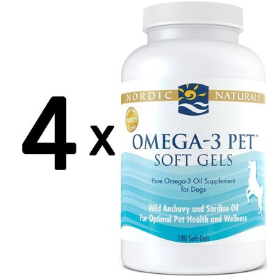 4 x Omega-3 Pet - 180 softgels