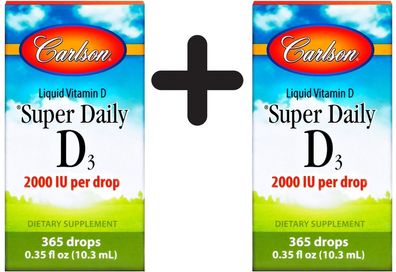 2 x Super Daily D3, 2000 IU - 10 ml.