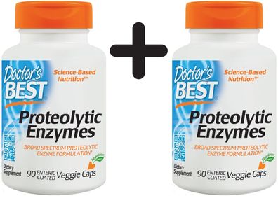 2 x Best Proteolytic Enzymes - 90 veggie caps