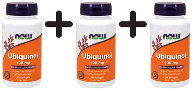 3 x Ubiquinol, 100mg - 60 softgels