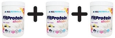 3 x Fit Protein Shake, Vanilla - 500g
