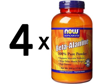 4 x Beta Alanine, 2000mg (Powder) - 500g