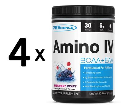 4 x Amino IV, Raspberry Grape - 381g