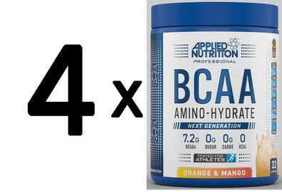 4 x BCAA Amino-Hydrate, Orange & Mango - 450g