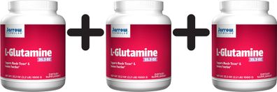 3 x L-Glutamine, Powder - 1000g