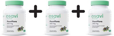 3 x Passiflora, 250mg - 60 vegan caps
