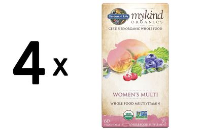 4 x Mykind Organics Women's Multi - 60 tabs