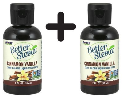 2 x Better Stevia - Liquid Extract, Cinnamon Vanilla - 60 ml.