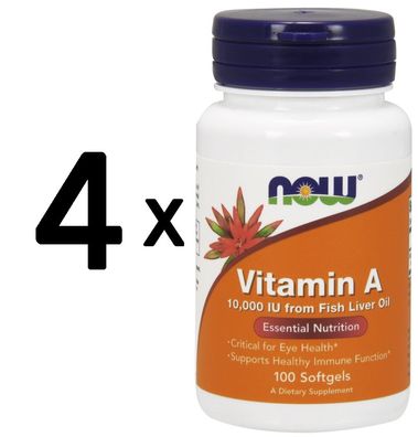 4 x Vitamin A, 10000 IU - 100 softgels